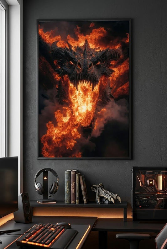 The Firedrake | Fine Art Poster | Dragon Fire