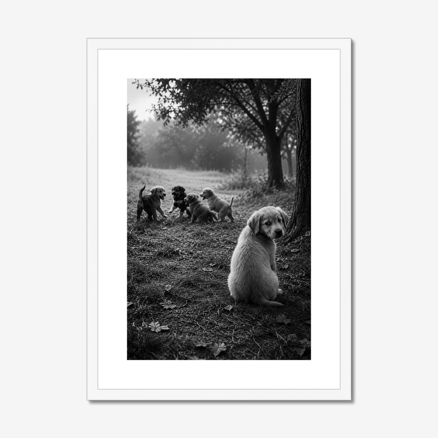 Apart, But Not Alone | Fine Art Print | Puppy Portrait