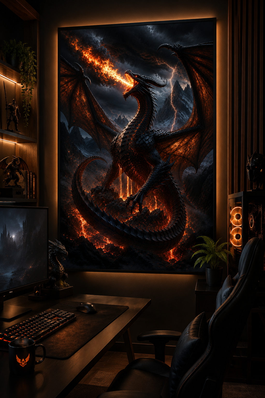 Ignis Tempest | Fine Art Poster | Black Dragon