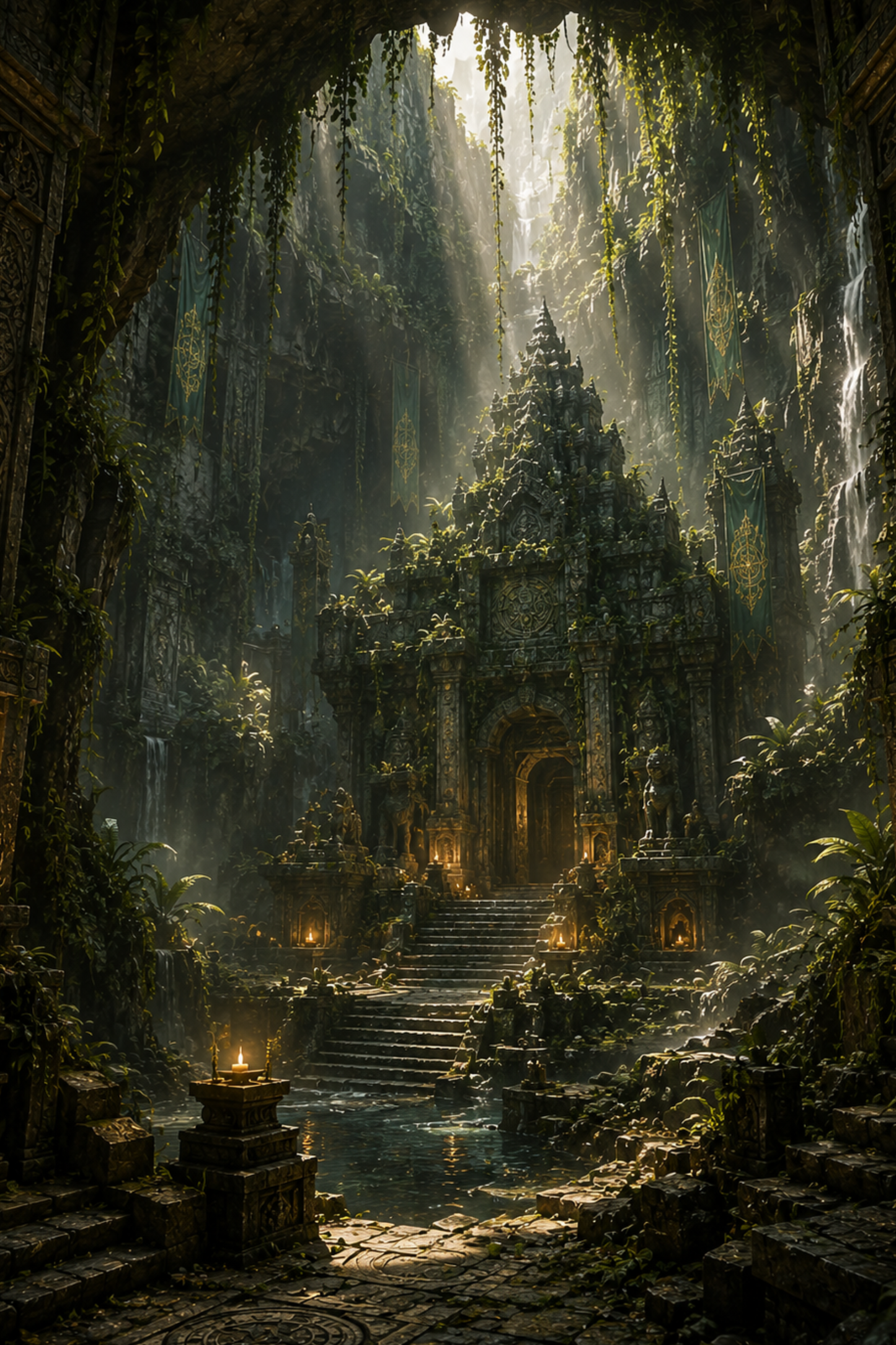 Temple of the Veil | Fine Art Poster | Lost Jungle Temple Fantasy