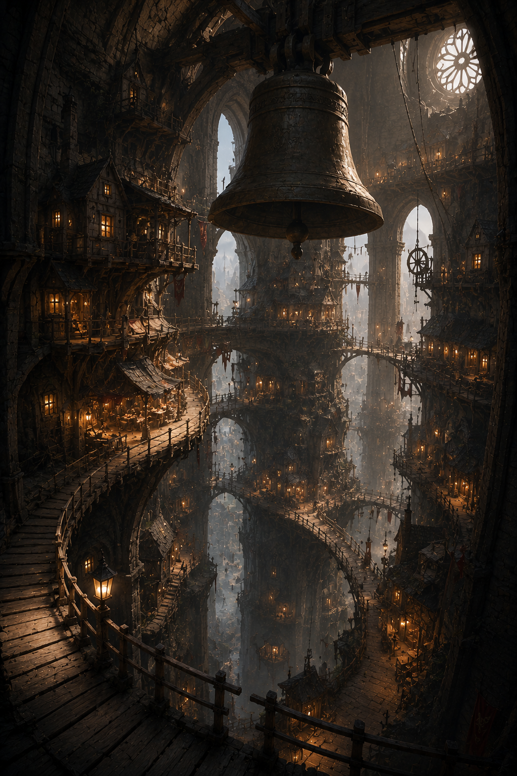 The Bell Tower Realm of Cindervale | Fine Art Poster
