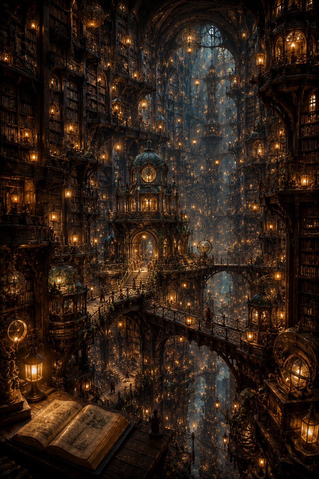 The Endless Library of Morvain | Fine Art Poster