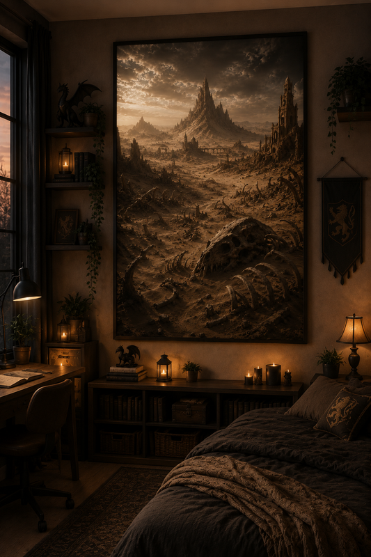 The Forsaken Sands | Fine Art Poster | Desert Ruins Fantasy Landscape