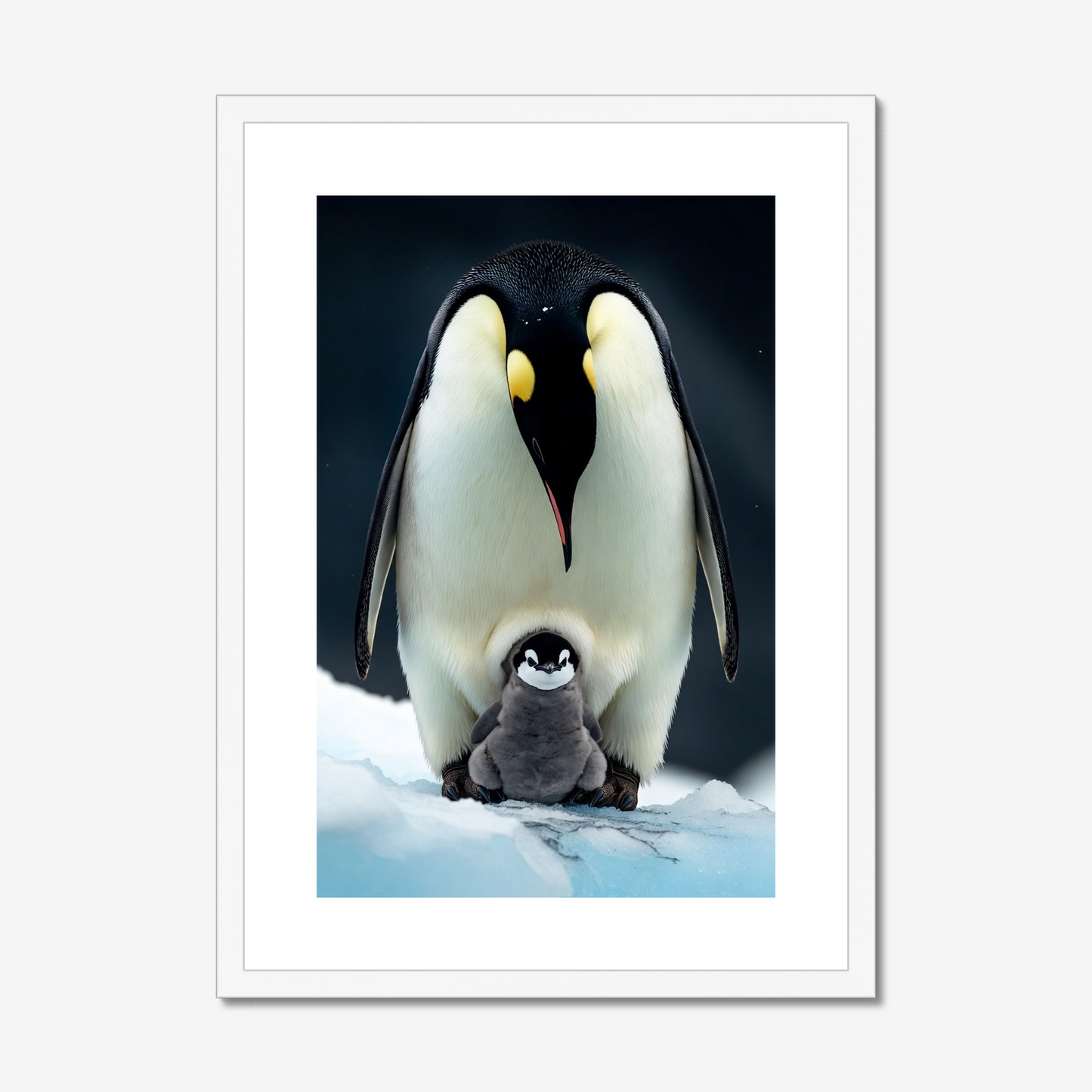 The Heir | Fine Art Print | Emperor Penguin & Chick