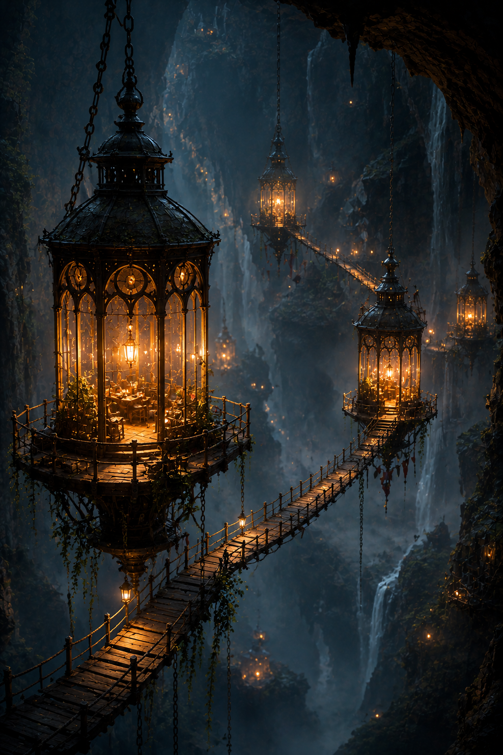 The Lantern Realm of Hollowmere | Fine Art Poster