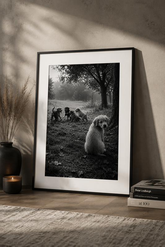 Apart, But Not Alone | Fine Art Print | Puppy Portrait