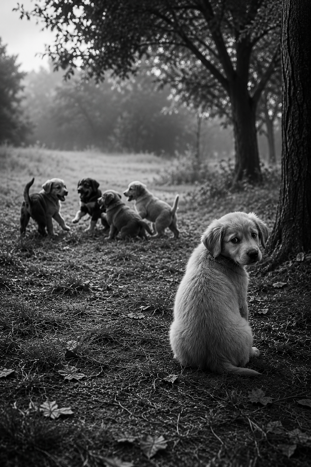 Apart, But Not Alone | Fine Art Print | Puppy Portrait
