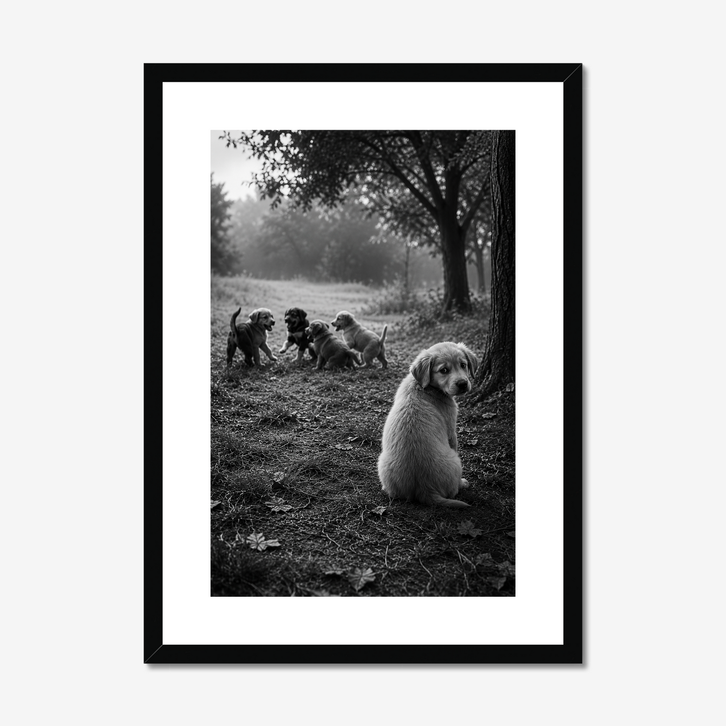 Apart, But Not Alone | Fine Art Print | Puppy Portrait