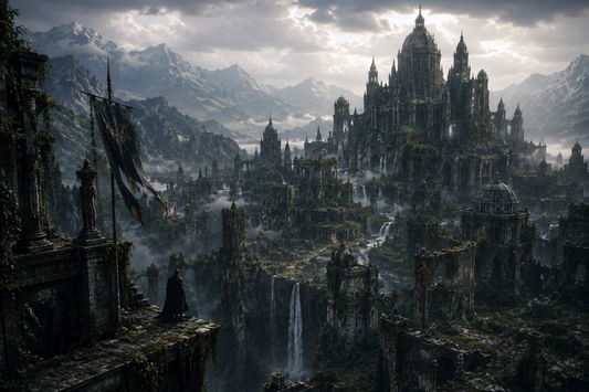 Ashenveil | Fine Art Poster | Fallen Fantasy Kingdom