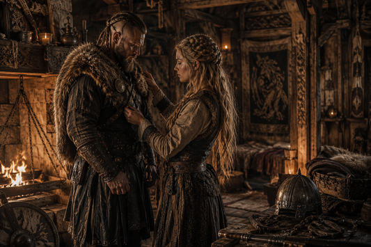 Before the Raid | Fine Art Poster | Nordic Warrior Farewell Scene