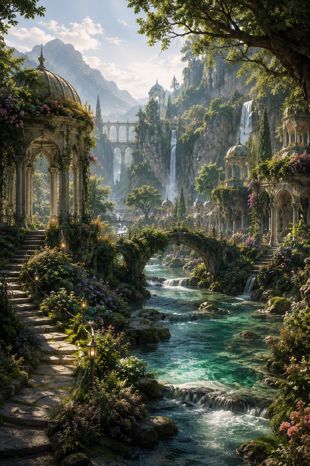 Elarion | Fine Art Poster | Fantasy Elven Sanctuary