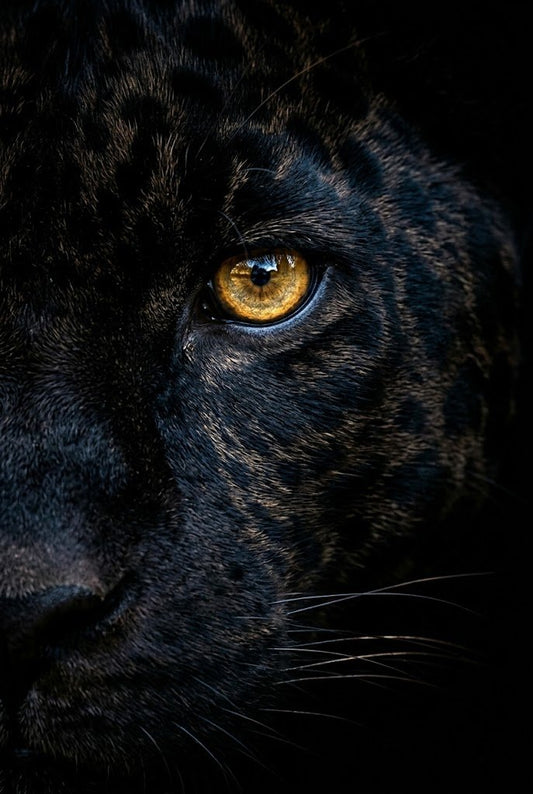 Focus | Fine Art Print | Black Jaguar Portrait