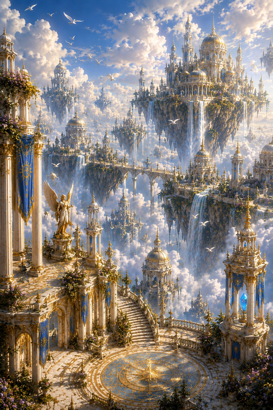 From the Sky Temple of Aurelis | Fine Art Poster