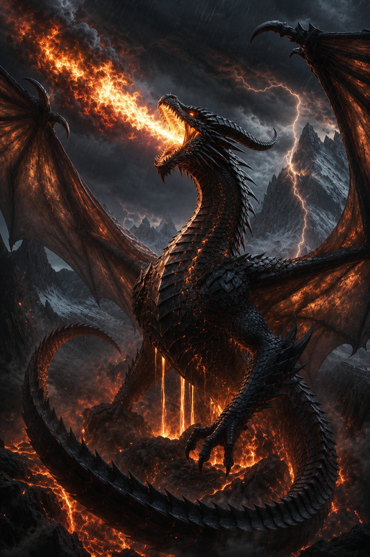 Ignis Tempest | Fine Art Poster | Black Dragon