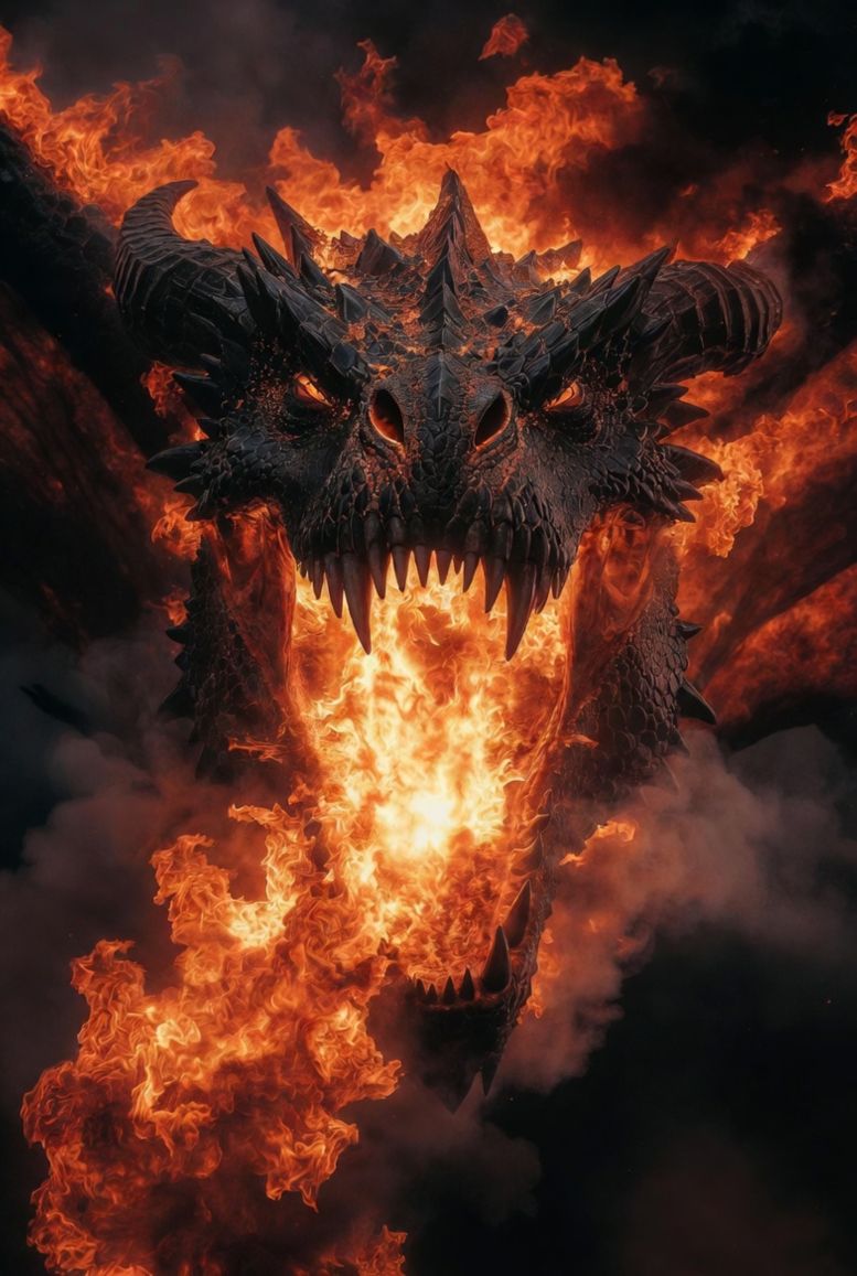 The Firedrake | Fine Art Poster | Dragon Fire