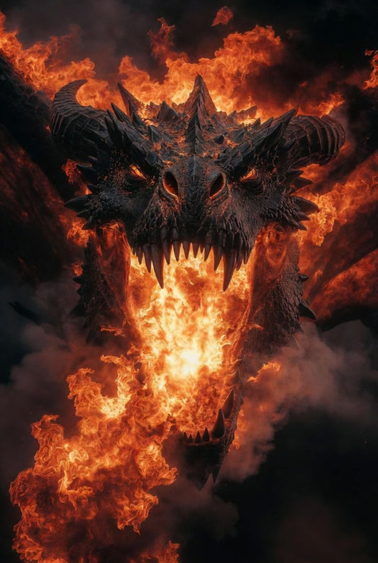The Firedrake | Fine Art Poster | Dragon Fire