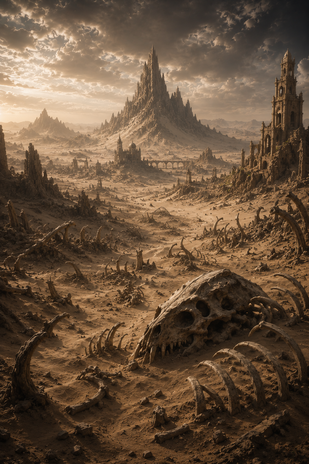 The Forsaken Sands | Fine Art Poster | Desert Ruins Fantasy Landscape