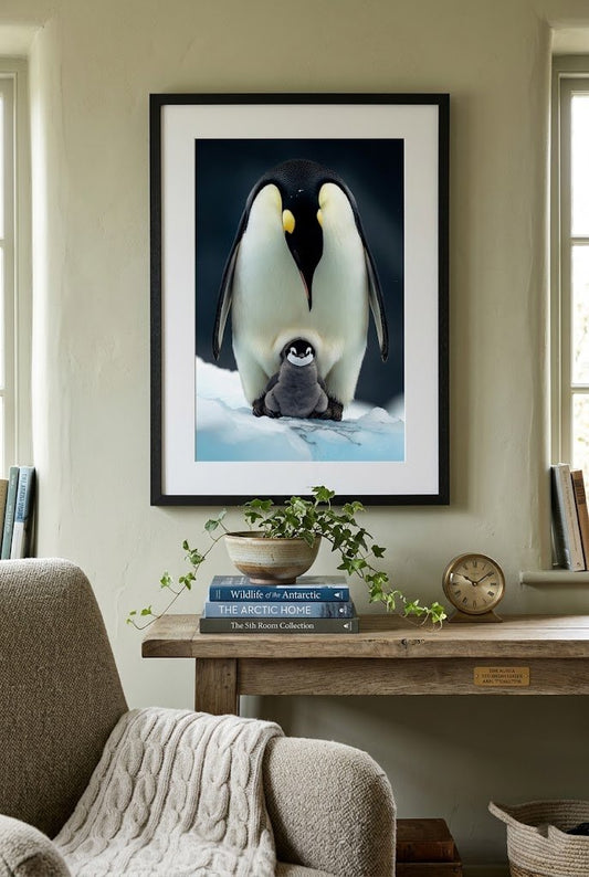 The Heir | Fine Art Print | Emperor Penguin & Chick