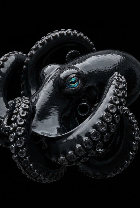 Vitreous Reach | Deep Sea Octopus Print | Framed Marine Art - The 5th Room Studio