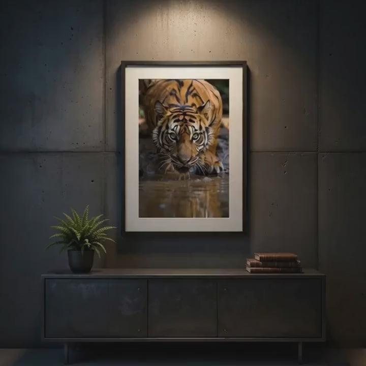 The Pause | Bengal Tiger Fine Art Print | Framed Wildlife Art
