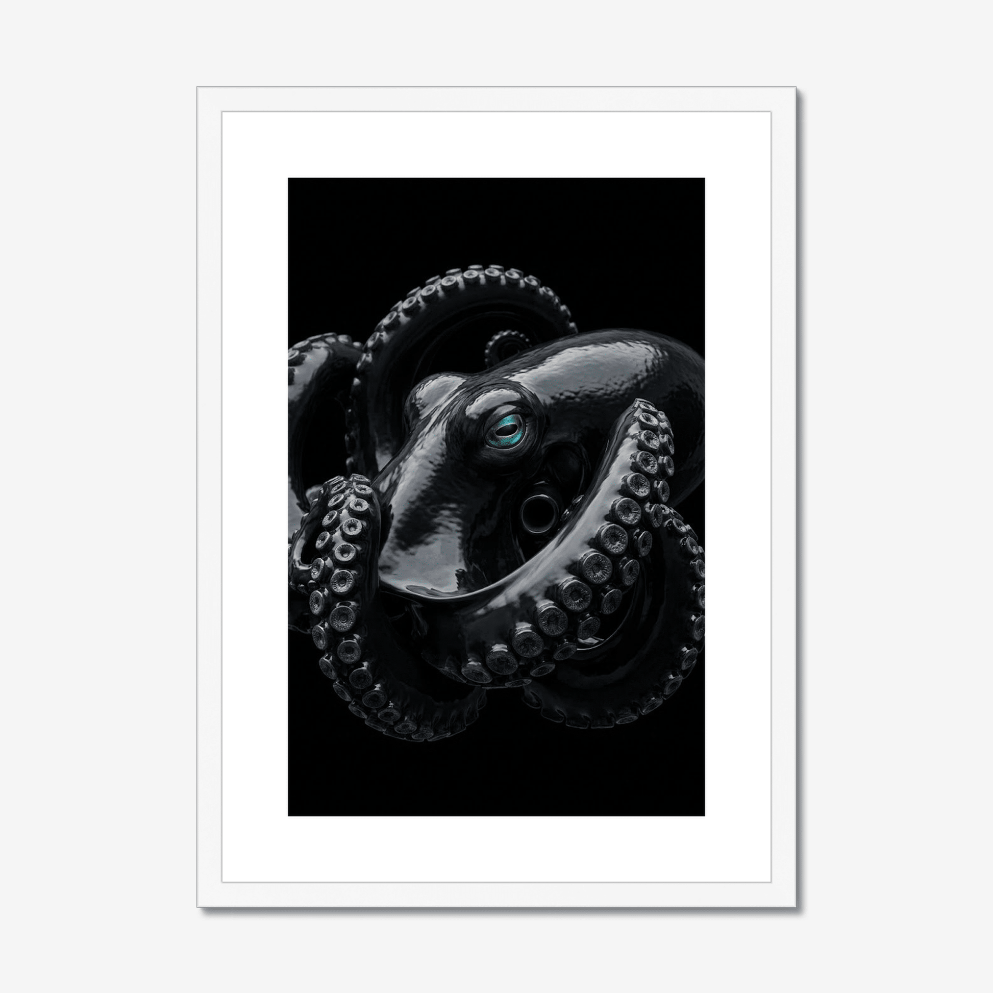 Vitreous Reach | Deep Sea Octopus Print | Framed Marine Art - The 5th Room Studio